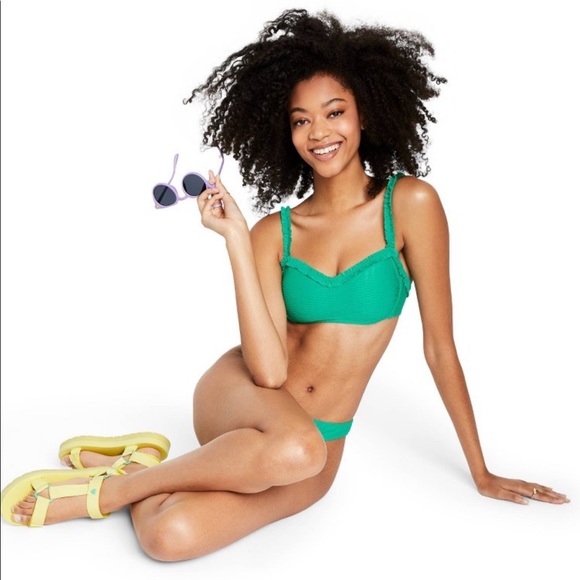 NWT Stoney Clover lane sweetheart neck bralette bikini top Medium - Picture 7 of 12